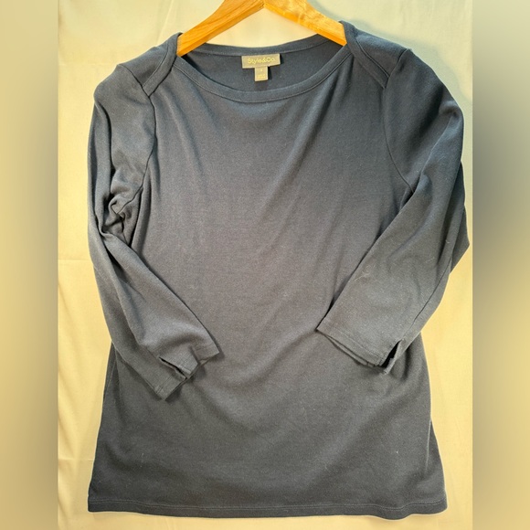 Style & Co. Tops - Style & Co. Dark Blue Crewneck Tunic Top